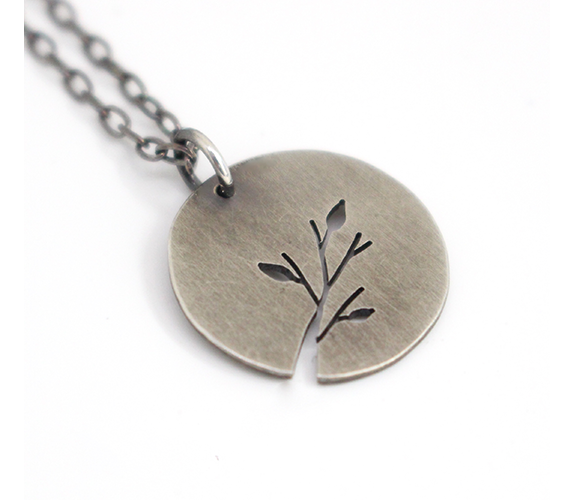 Tiny Leafy Branch Pendant - Silent Goddess